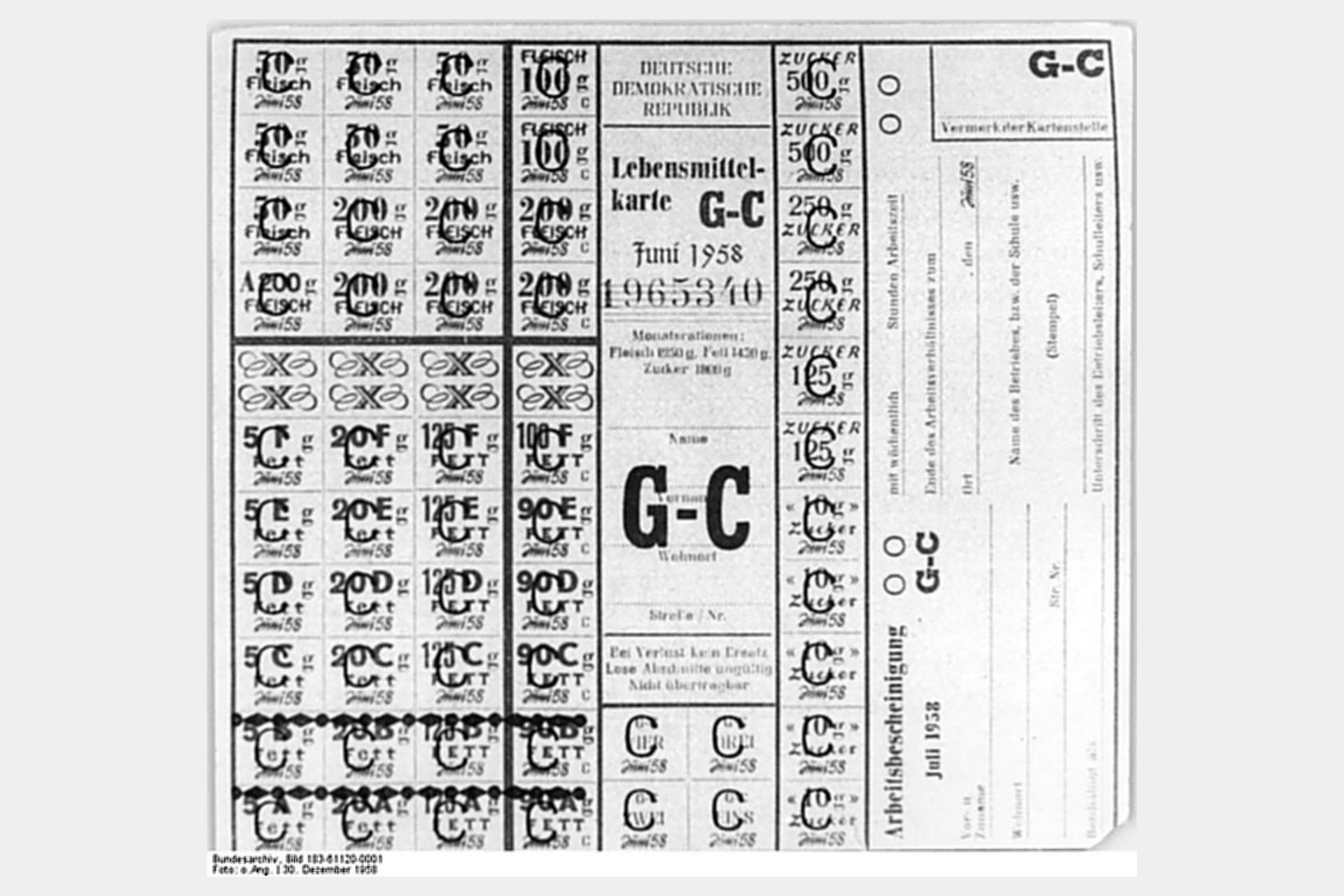_Galerie-der-verschwundenen-Geschichten_Lebensmittelkarte_DDR_1958
